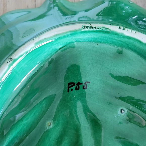 Vintage Retro Large Cabbage Lettuce Vegetable Leaf Serving Plate Platter - Picture 2 of 8